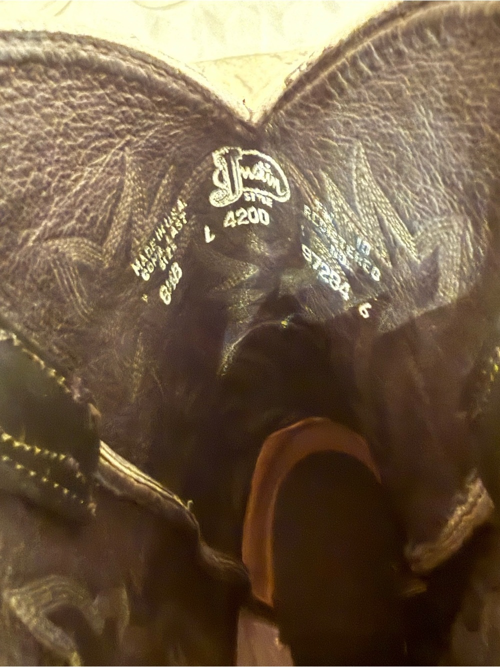Justin Boots Black Western Boots - Picture 4 of 4